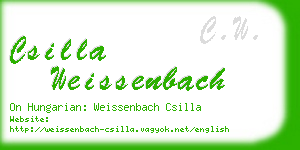 csilla weissenbach business card